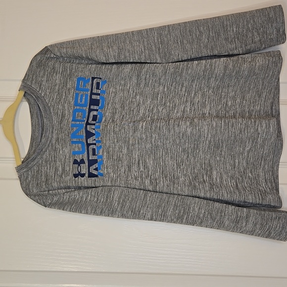 Under Armour Kids Gray Long Sleeve Shirt - Picture 1 of 9